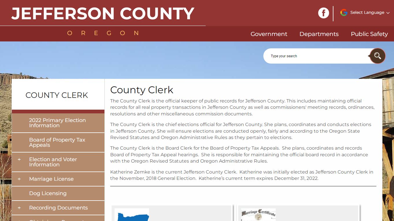 County Clerk | Jefferson County Oregon