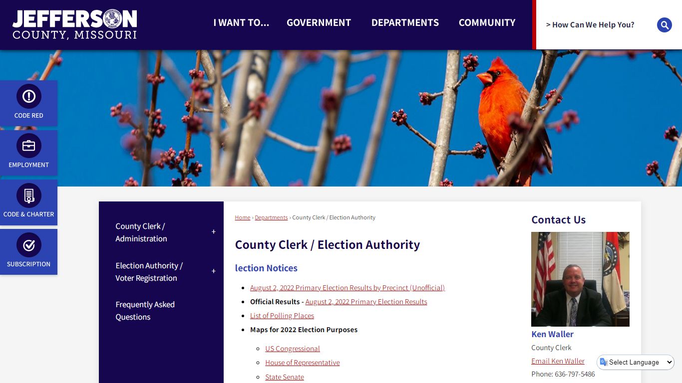 County Clerk / Election Authority | Jefferson County, MO
